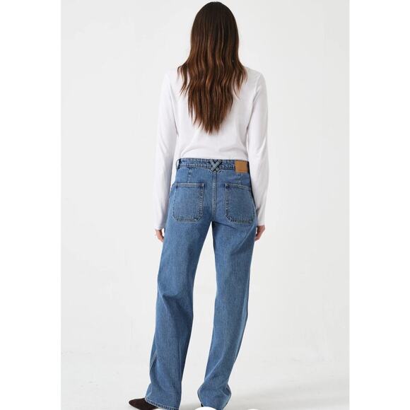 Seventy + Mochi Anthropologie Cara Straight Leg Jean in Rodeo Size 27 NWT - Picture 3 of 10